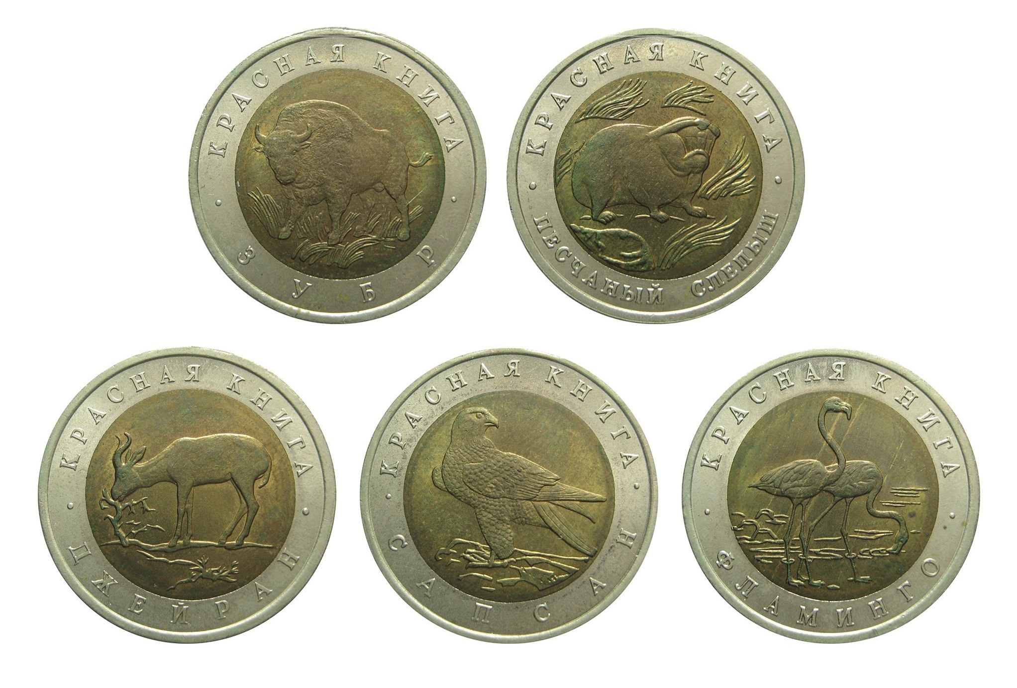 Монета коллекционная красная книга. Коллекционные монеты 50 рублей. Набор монет красная книга 1994 года.