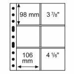 Лист Grande 3/2С (прозрачный), на 6 ячеек. Leuchtturm