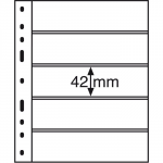 Лист Optima 5С (прозрачный), на 5 ячеек. Leuchtturm