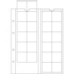 Лист для монет Optima 34, на 24 ячейки. Leuchtturm