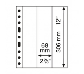 Лист Grande 3VC (прозрачный), на 3 ячейки. Leuchtturm