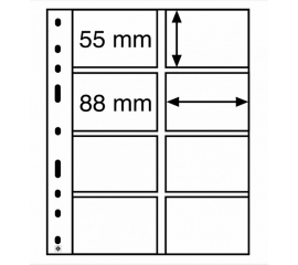Лист Optima 4VC, на 8 банкнот. Leuchtturm