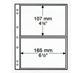 Лист NUMIS 2C/5 (прозрачный), на 2 ячейки. Leuchtturm