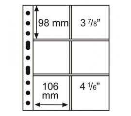 Лист Grande 3/2С (прозрачный), на 6 ячеек. Leuchtturm