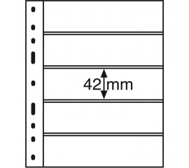 Лист Optima 5С (прозрачный), на 5 ячеек. Leuchtturm