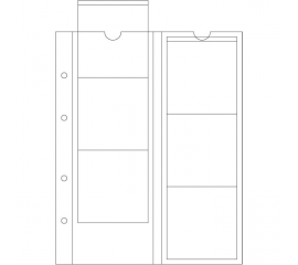 Лист для монет Optima, на 6 ячеек. Leuchtturm