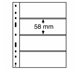 Лист Optima 4S (черный), на 4 ячейки. Leuchtturm