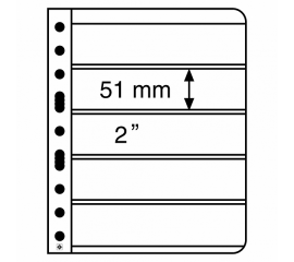 Лист Vario 5С (прозрачный), на 5 ячеек. Leuchtturm