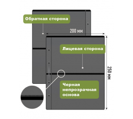 Лист Optima "Стандарт" (черный двухсторонний), на 4 ячейки. АльбомМонет