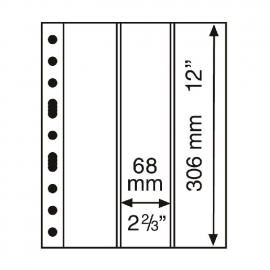 Лист Grande 3VC (прозрачный), на 3 ячейки. Leuchtturm