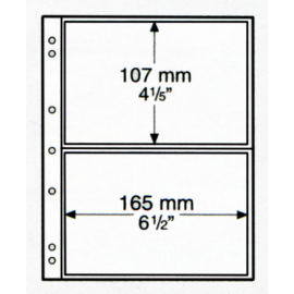 Лист NUMIS 2C/5 (прозрачный), на 2 ячейки. Leuchtturm