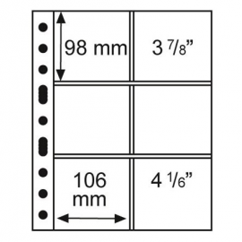 Лист Grande 3/2С (прозрачный), на 6 ячеек. Leuchtturm