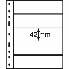 Лист Optima 5С (прозрачный), на 5 ячеек. Leuchtturm