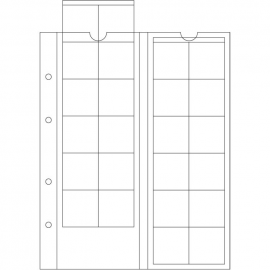 Лист для монет Optima 34, на 24 ячейки. Leuchtturm
