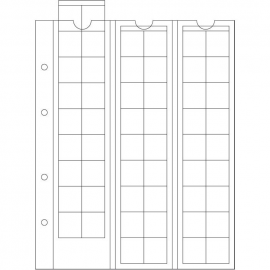 Лист для монет Optima 20, на 54 ячейки. Leuchtturm