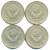 Набор монет СССР (4 шт): 15 копеек 1955-1956.