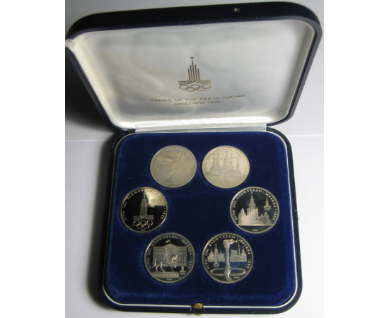 Набор монет: "XXII летняя Олимпиада в Москве 1980 года"  Proof