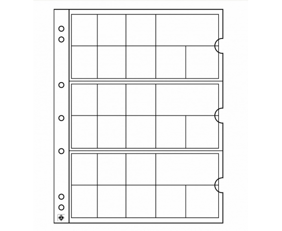 Лист для монет NUMIS, EURO-Set. Leuchtturm