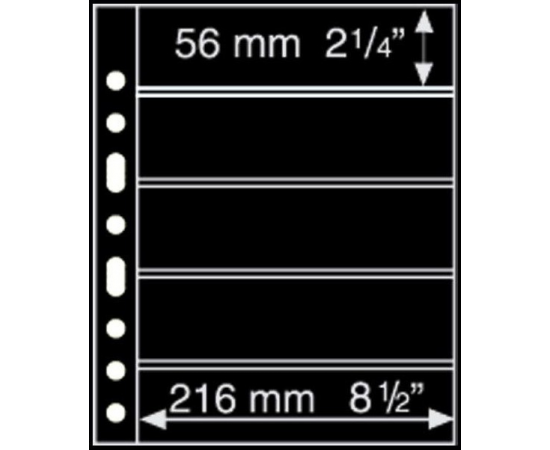 Лист Grande 5S (черный), на 10 ячеек. Leuchtturm