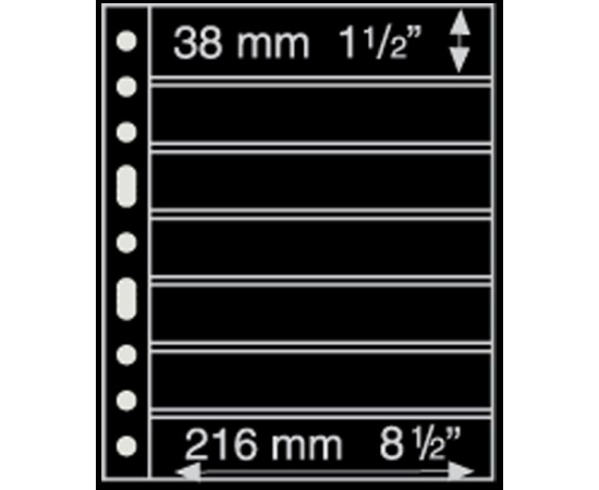 Лист Grande 7S (черный), на 14 ячеек. Leuchtturm