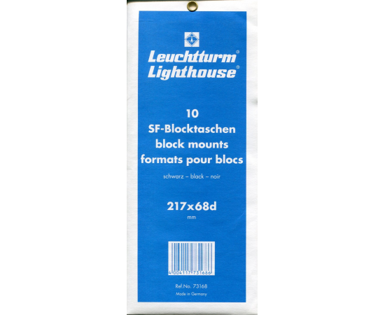 Клеммташи для марок черные 217х68d мм. Leuchtturm, #322783
