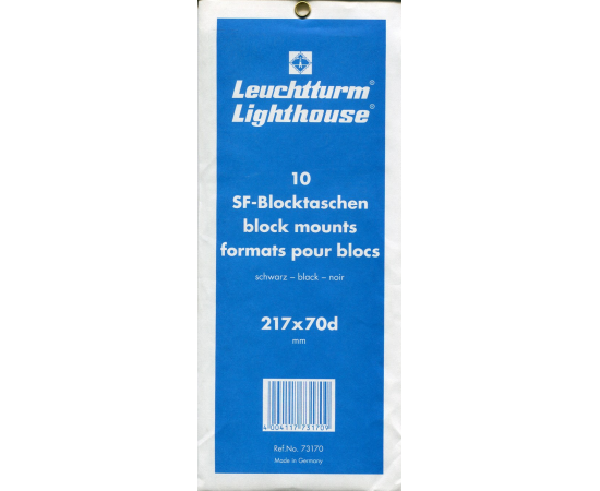 Клеммташи для марок черные 217х70d мм. Leuchtturm
