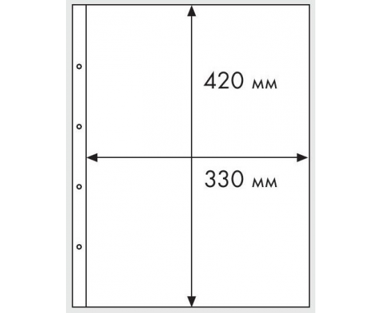 Лист KANZLEI 1С прозрачный на 1 ячейку. Leuchtturm