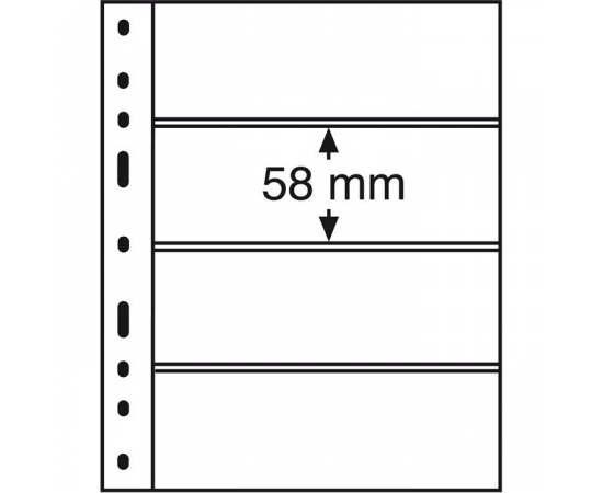 Лист Optima 4С (прозрачный), на 4 ячейки. Leuchtturm