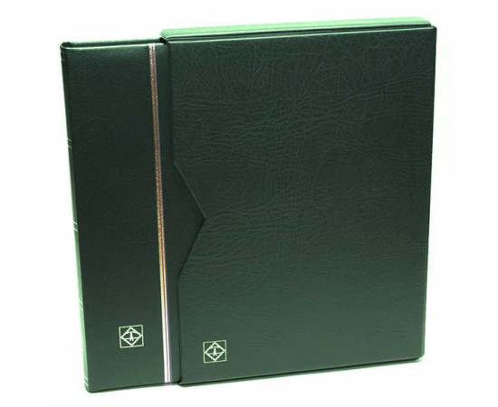 Альбом для марок Premium, DIN A4, на 32 страницы (черные), в футляре. Leuchtturm