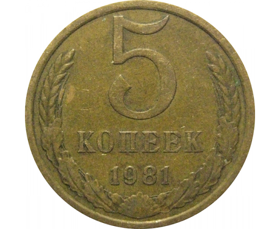 СССР 5 копеек 1981  VF