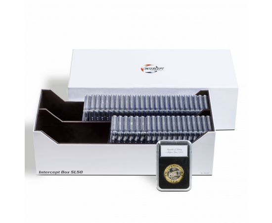 Коробка для монет INTERCEPT BOX 50 SLAB. Leuchtturm
