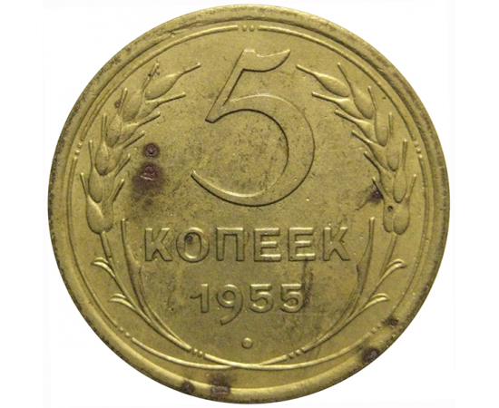 СССР 5 копеек 1955  VF