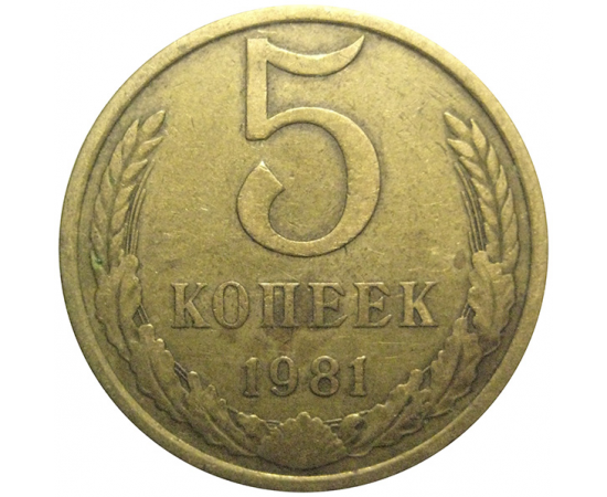 СССР 5 копеек 1981  VF