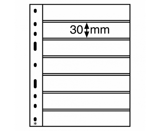 Лист Optima 7S (черный), на 7 ячеек. Leuchtturm