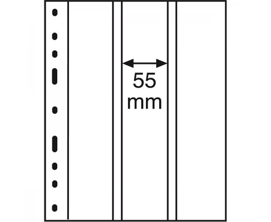 Лист Optima 3VC, на 3 банкноты. Leuchtturm