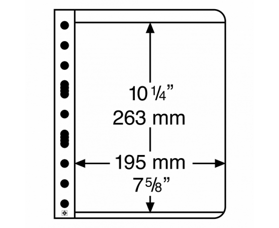 Лист Vario 1S (черный), на 1 ячейку. Leuchtturm