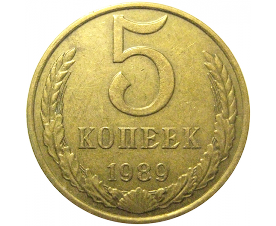 СССР 5 копеек 1989  XF-VF