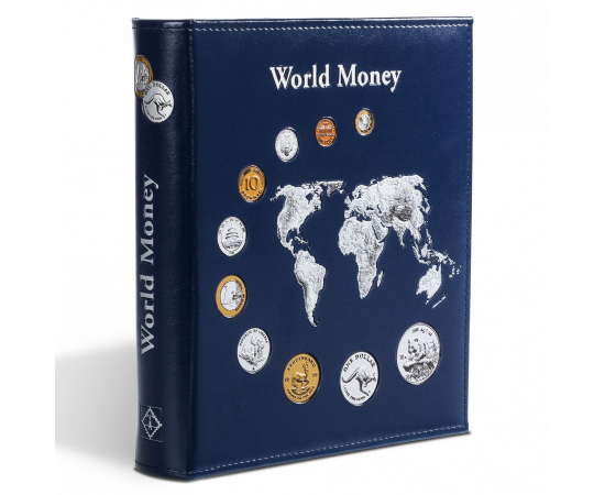 Альбом для монет World Money в футляре, с листами. Leuchtturm