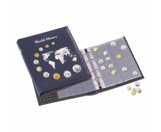 Альбом для монет World Money в футляре, с листами. Leuchtturm